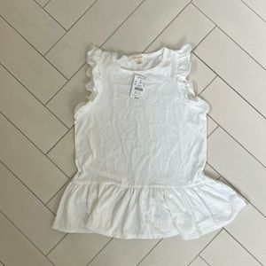 Crewcuts Peplum White t-shirt-NWT